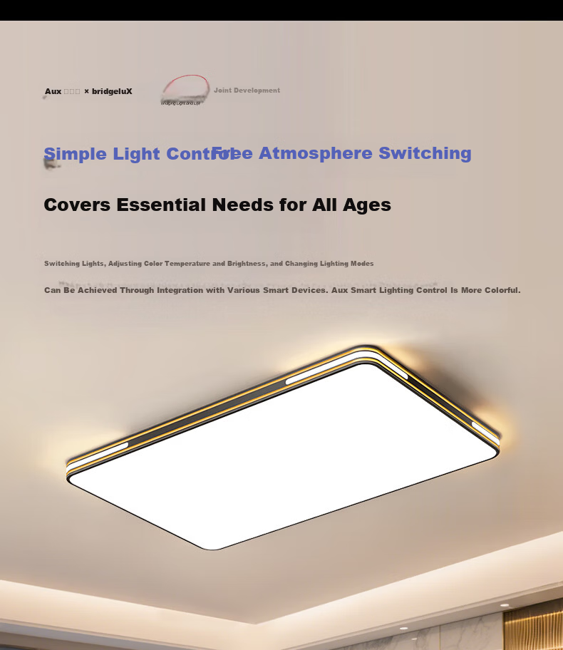 AUX Original Pure Eye Protection AI Voice Smart Control Living Room Ceiling Main Light Modern Minimalist Nordic 10