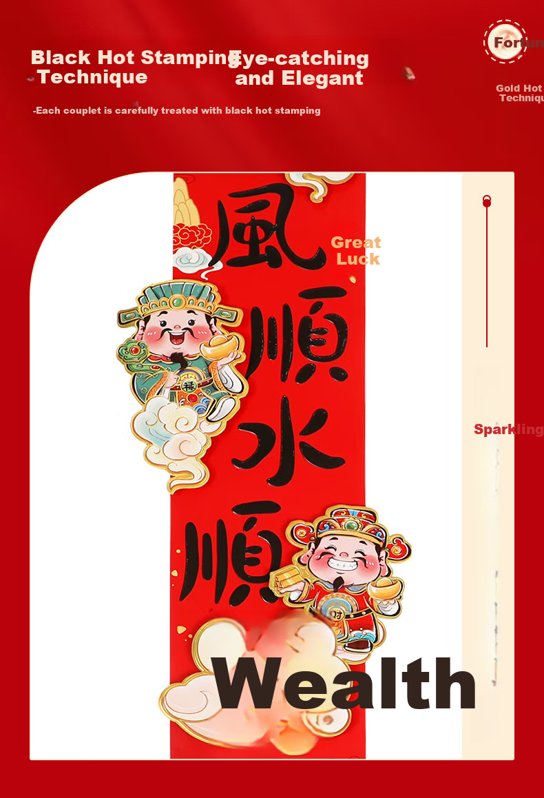 Xinxin Jingyi Housewarming Couplets Complete Set for Moving Ceremony Home Decoration Essentials 5