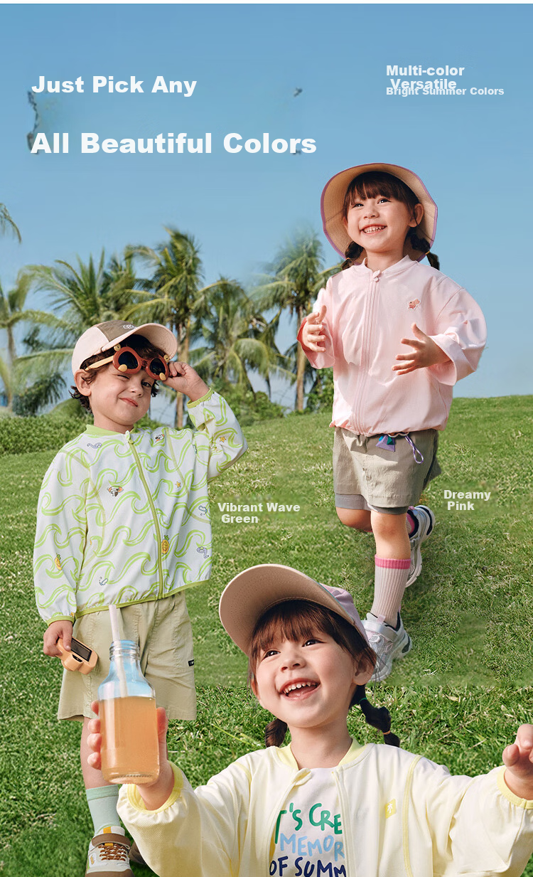 Balabala Kids Sun Protection Jacket Boys Girls Baby Coat 2026 Summer New Cool Feeling Cute Trendy Fashion Top 6