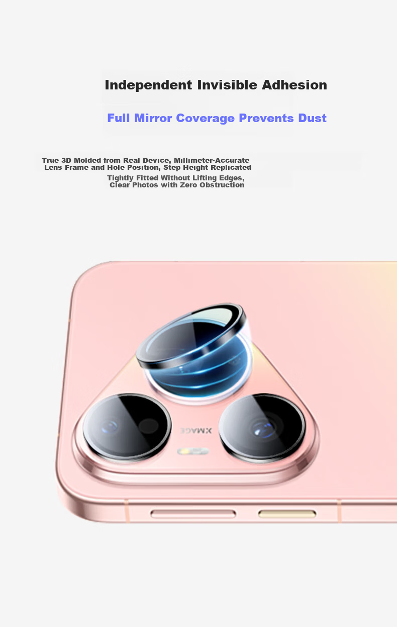 LLUNC Huawei Pura90pro Lens Protective Film AR Anti-Reflective Tempered Glass Rear Camera Lens Protector High Transparency Anti-Glare Scratch-Resistant Phone Screen Protector with Positioning Tool 4