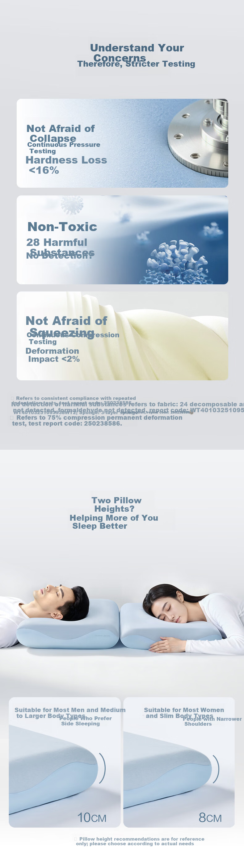 FUANNA x JDear JD Collaboration [Li Xiaoran Same Style] Washable Deep Sleep Air Cushion Pillow Cervical Pillow 72x40x8cm 7