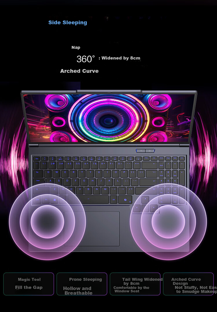 MECHREVO Aurora X 2026 Gaming Laptop (i7-13645HX, 16GB RAM, 512GB SSD, RTX 5060, 2.5K 180Hz Gray) 6