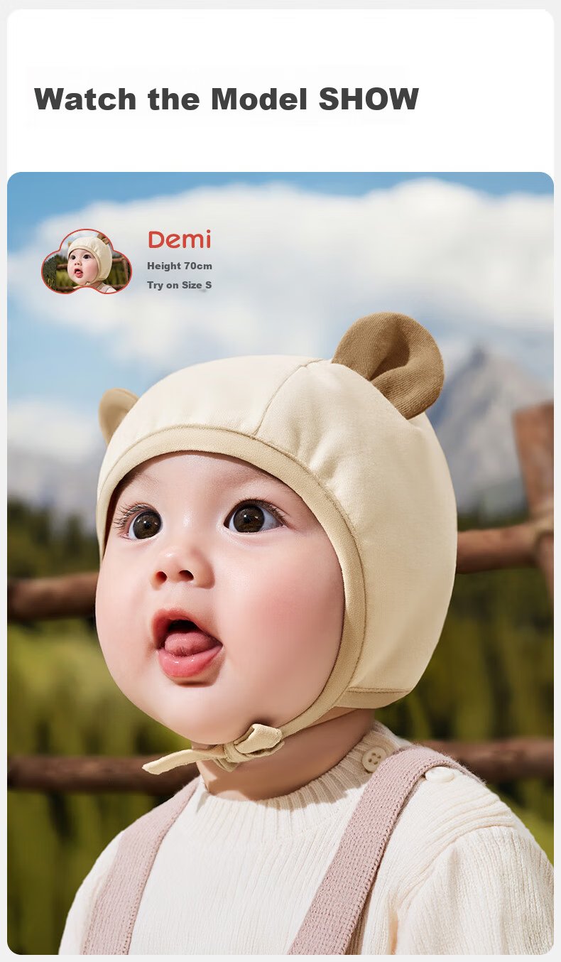 Kocotree KK Tree Baby Hat Autumn Winter Infant Toddler Warm Windproof Cotton Ear Protection Cartoon Hat 21
