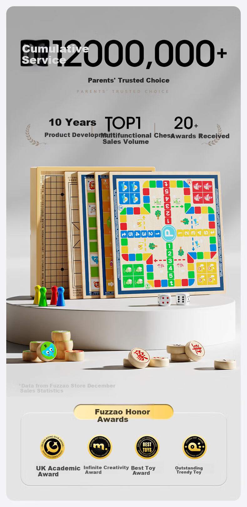 Floating Magnetic Multi-Functional Chessboard All-in-One Game Set Student Educational Toy Gomoku Children's Day Gift 2