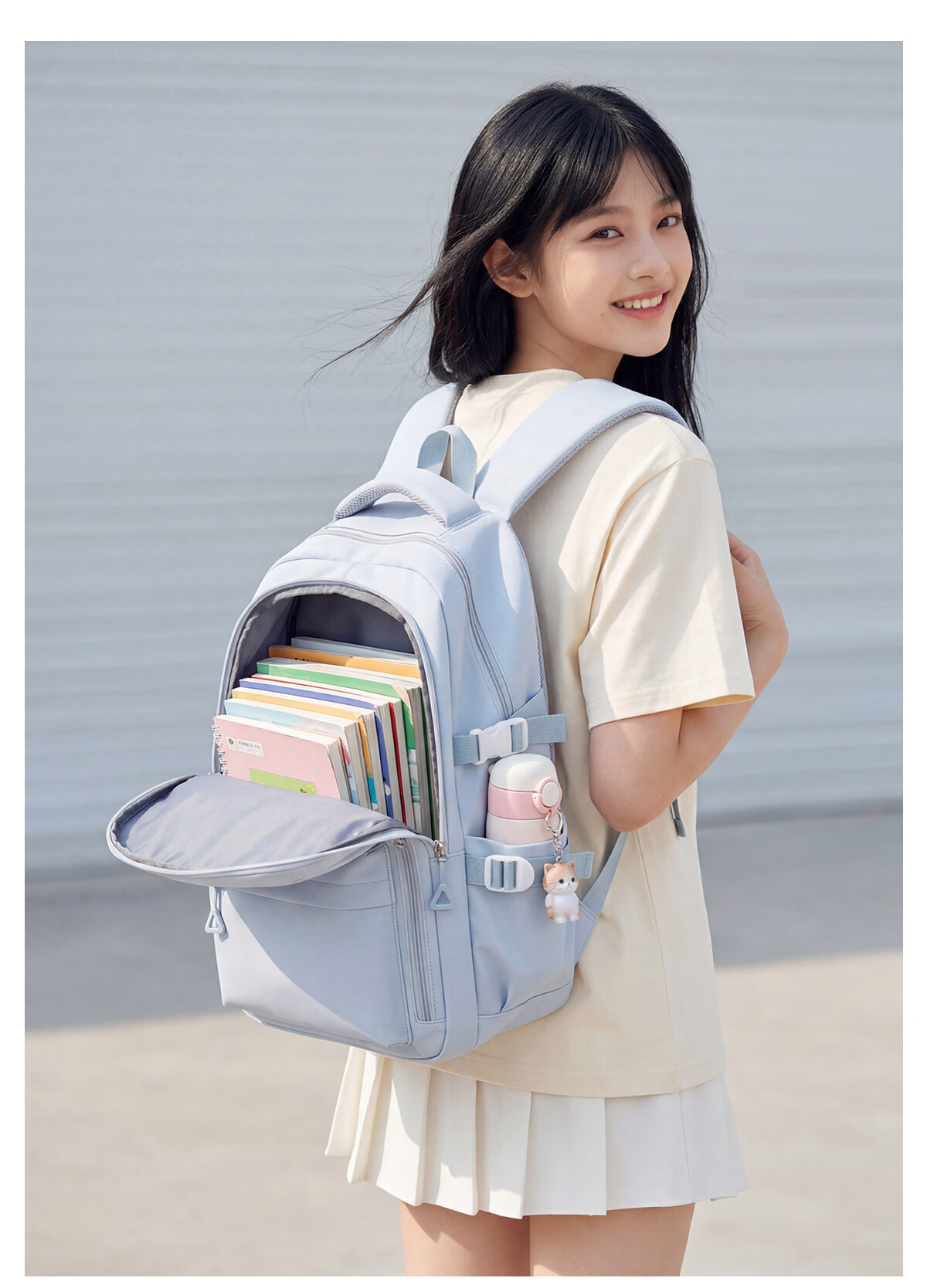 361° Women's Backpack High-Value College Student Bag 2026 New Simple Lightweight Large Capacity School Backpack for High School and Middle School Students 14