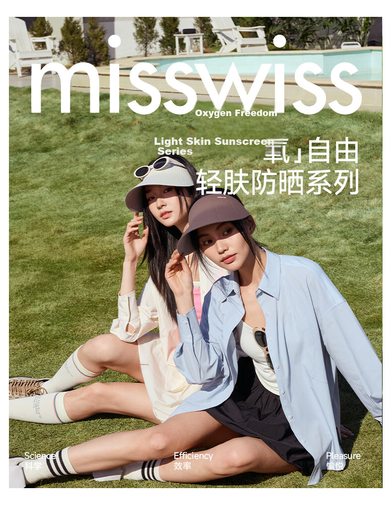 MissWiss Double-Sided Sun Protection Hat for Women Summer Outdoor UV Protection Versatile Sun Hat Goddess Black - Qi Wei Same Style 2