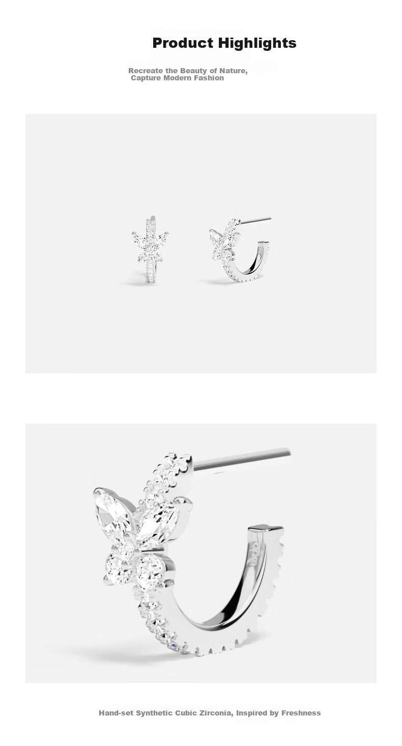 APM Monaco Mini Butterfly Earrings, Luxurious And Elegant Ear Jewelry, Gift for Girlfriend, Wife, Birthday Present, Children's Day Gift 2