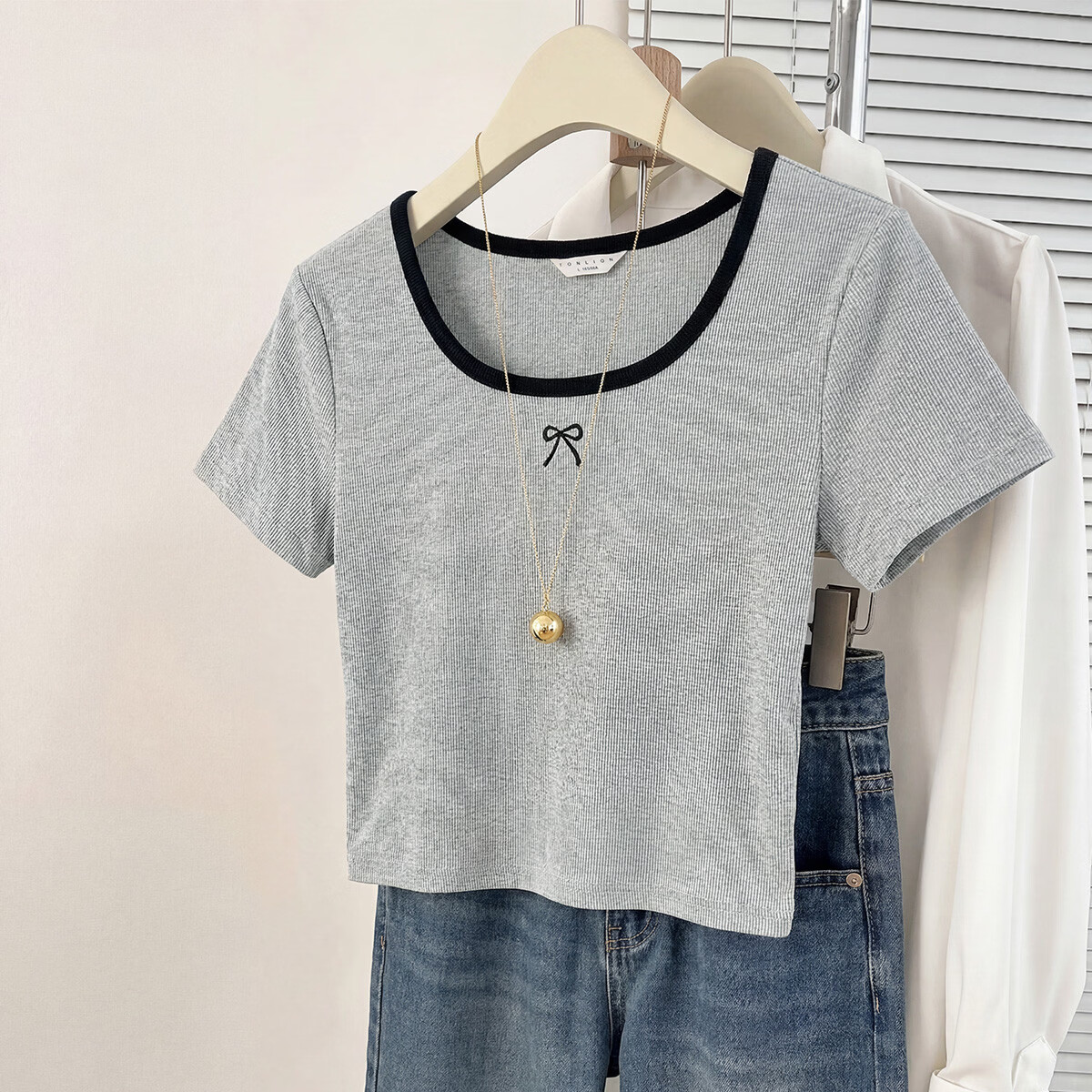 TonLion 2026 Summer New Short Sleeve T-Shirt Women Bowknot Sweet Fashion Korean Chic Stylish Top