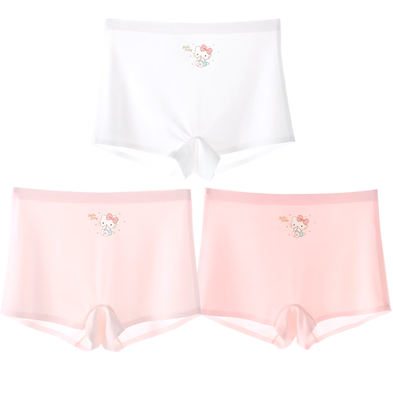 Hello Kitty Children's Underwear, Modal Girls' Boyshorts, Breathable Ice Silk Shorts, Girls' Underpants, 55522 Ice Silk, Size 150