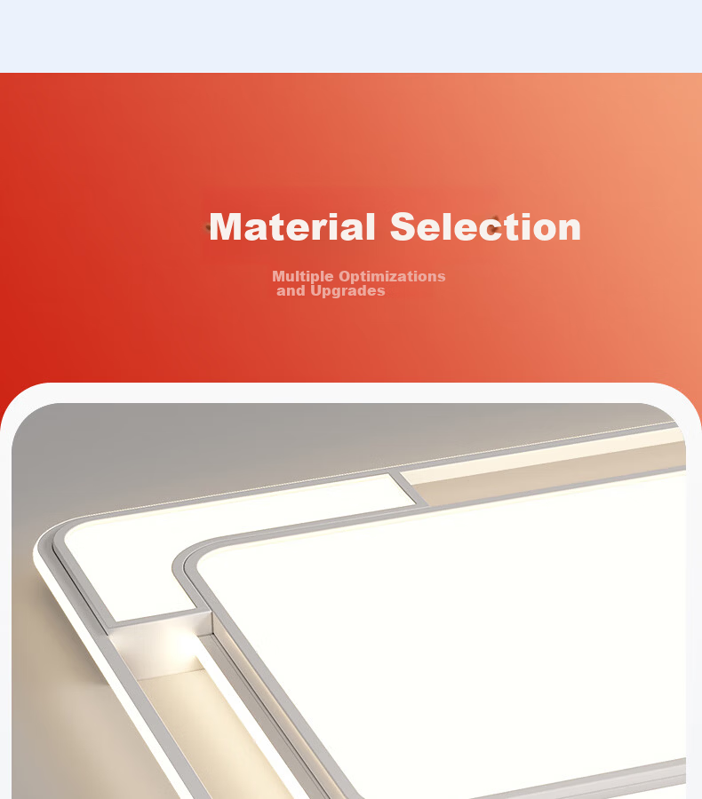 Kuka LED Ceiling Light Nordic Eye Protection PR Lighting Living Room Lamp Three-Bedroom Two-Living Room Smart Set 110cm [Installation Included] 27