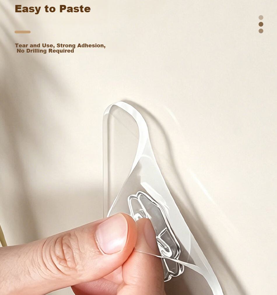 Jinsenquan Strong Adhesive No-Drill Wall Hooks, Damage-Free Dormitory Wall Hanging Hooks, Heavy-Duty Adhesive Hooks, Pack of 10 8