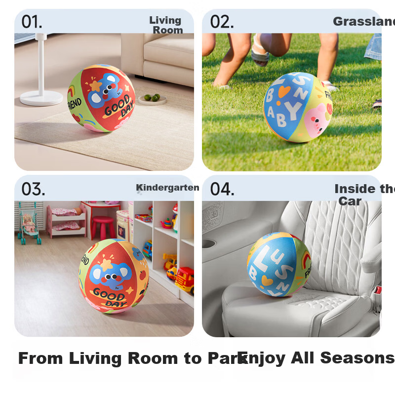 Rushan Liuyi Children's Day Gift Plush Silent Basketball Toy Soft Bouncy Small Leather Ball Indoor Training Ball