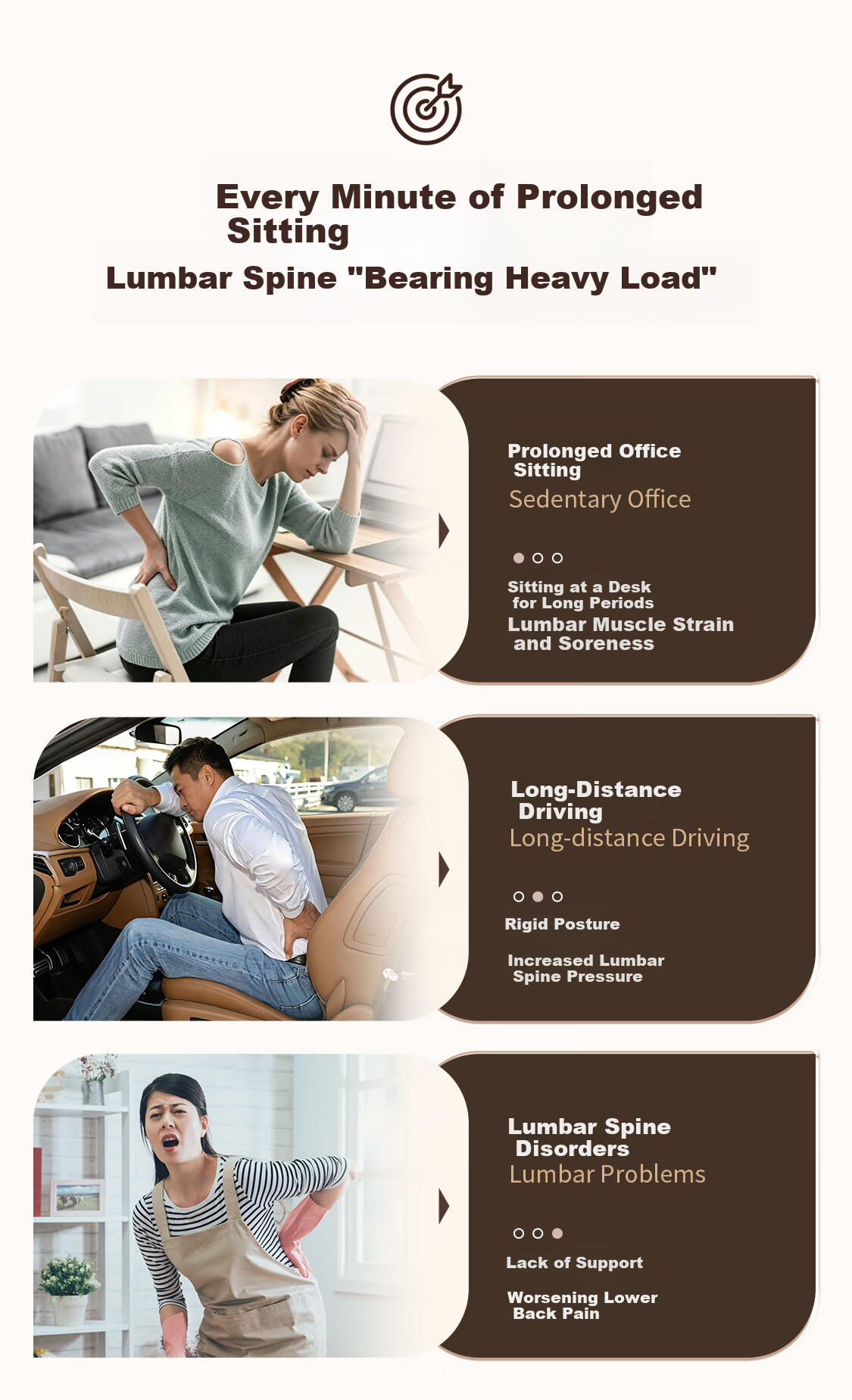 Bubble Car Lumbar Support Cushion Ergonomic Backrest Office Seat Long Sitting Essential Father's Day Gift 3