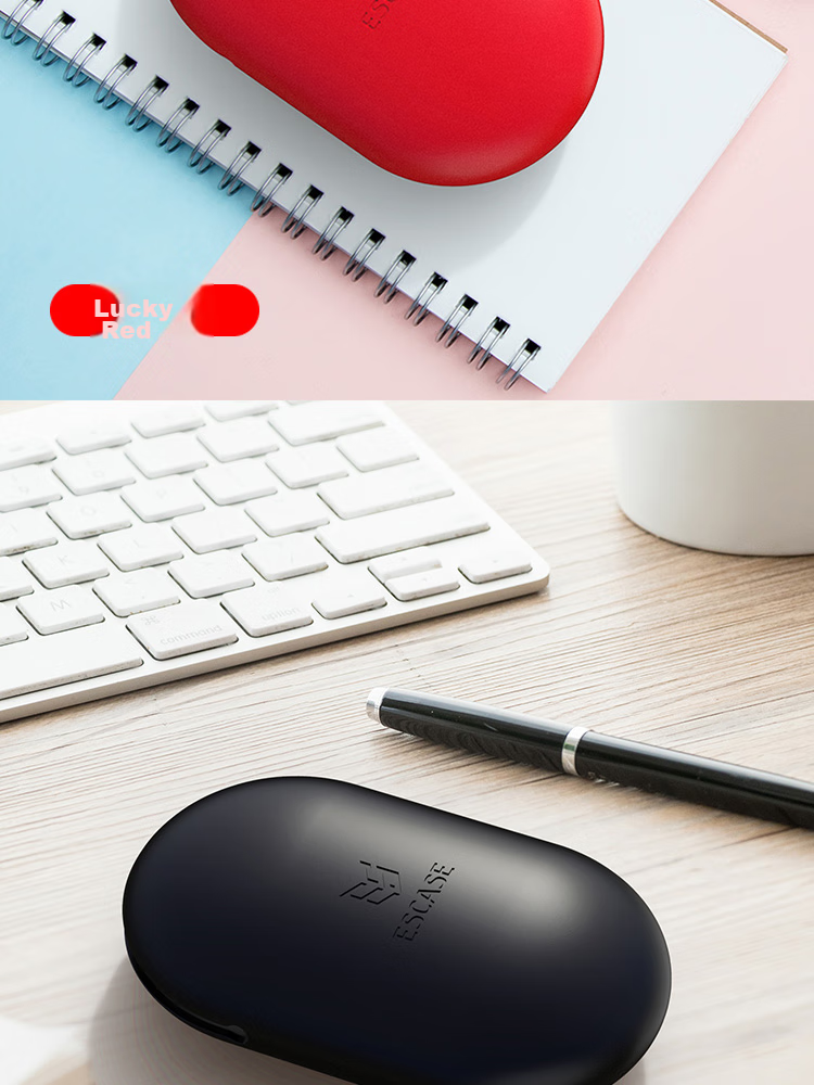ESCASE Earphone Storage Case for AirPods, Apple Charger, Digital USB Drive, U-Disk, Mini Bluetooth Headphones, Portable Hard Drive, Memory Card, Silicone Storage Box, Jazz Black 11