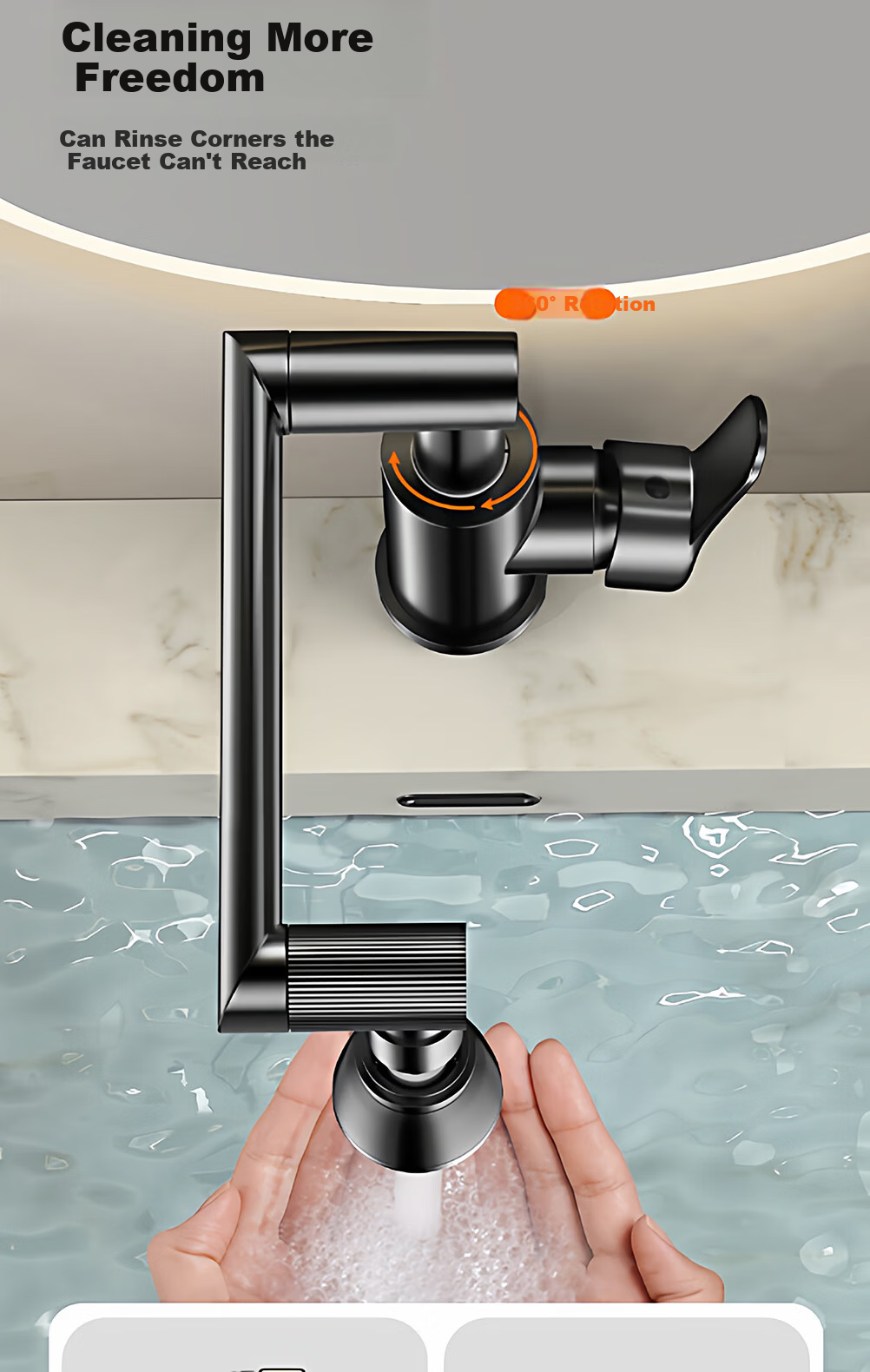 Baihan Basin Faucet Bathroom Sink Faucet Hot and Cold Water Two-in-One 13