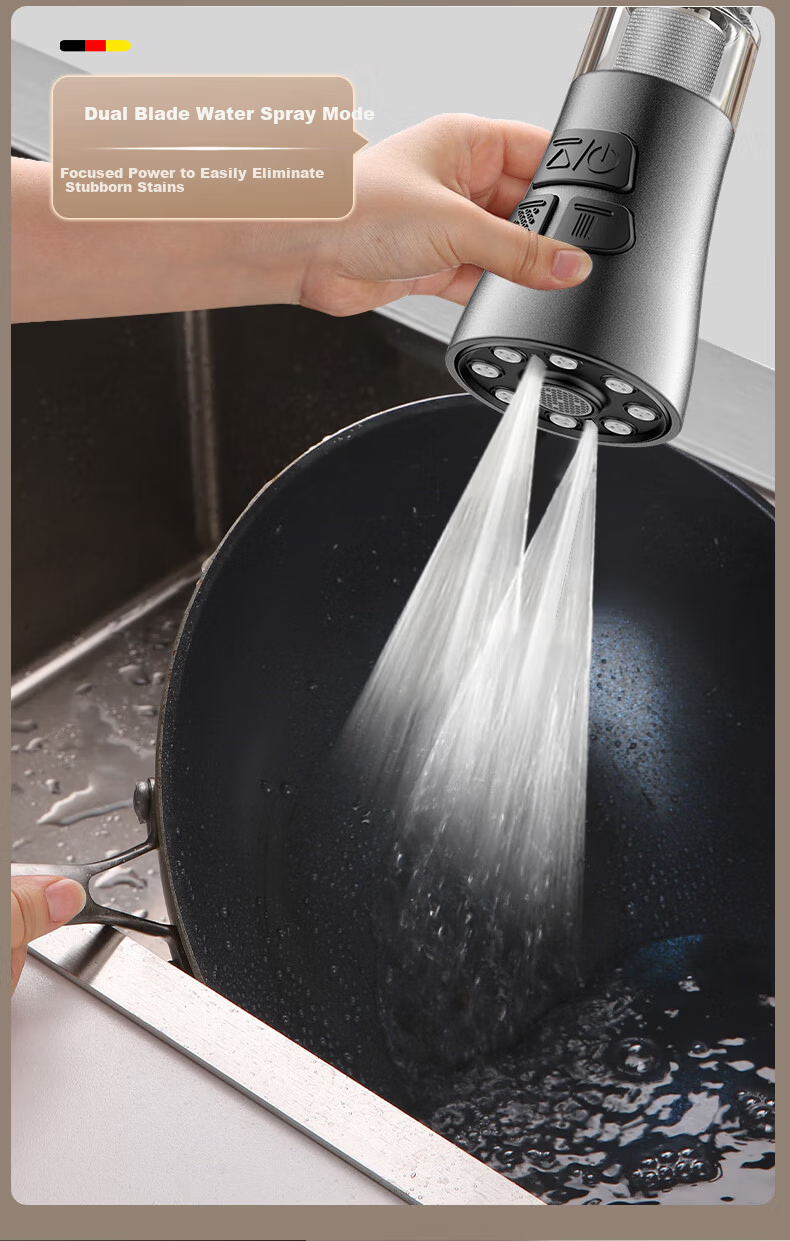 HOMK German Kitchen Faucet Extender Filter Splash-proof Universal Sink Connector Aerator 7