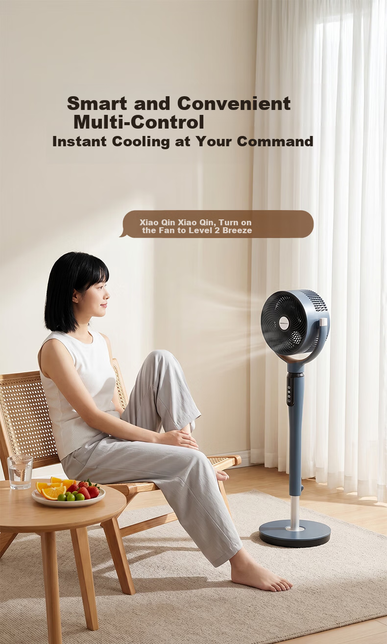 Qinyuan [Hot New Product] Mufeng Series DC Inverter Fan Air Circulation Floor Fan Home Integrated Adjustable Soft Breeze Silent Purification Electric Fan CF-311A 6