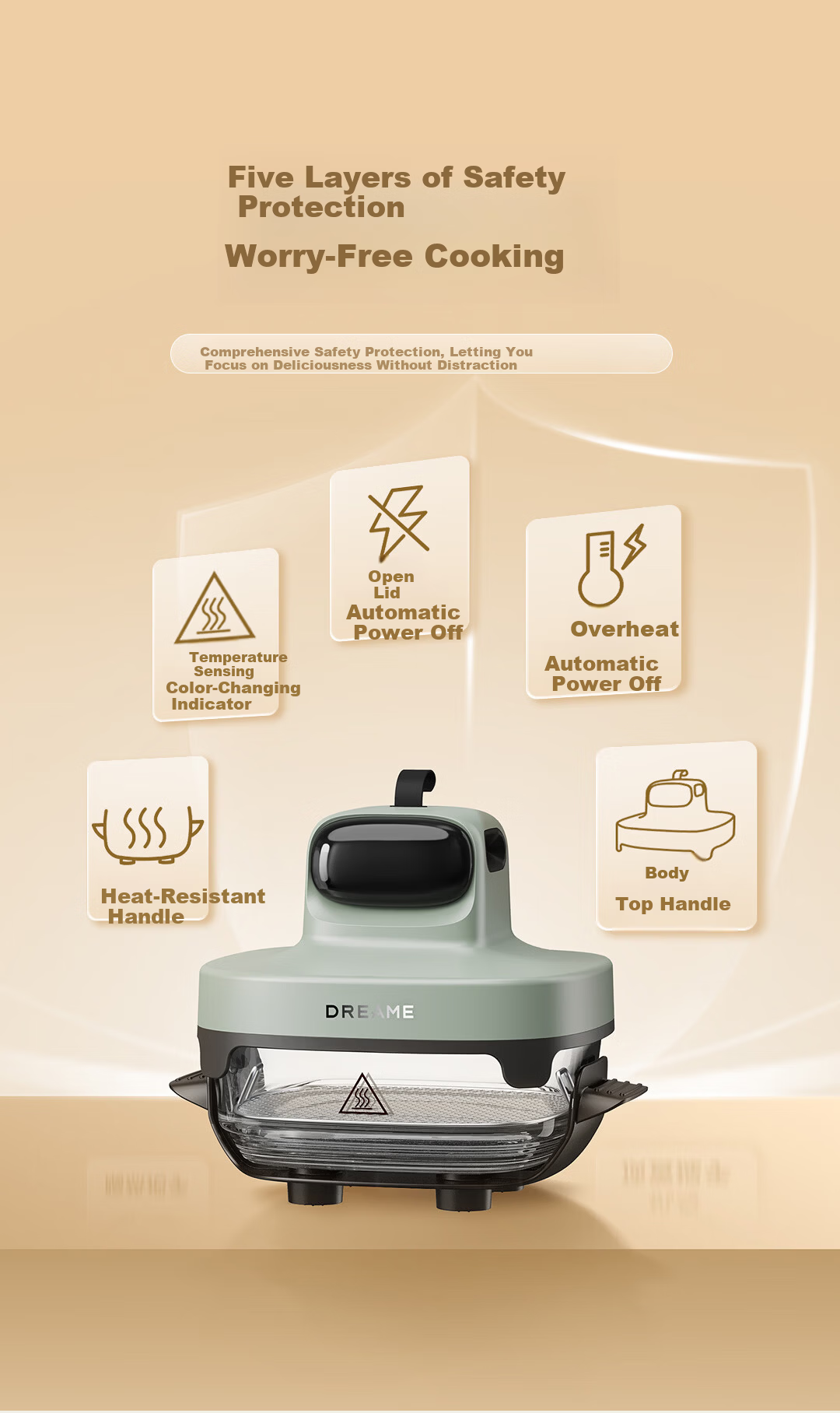 Dreame PT60 7L Air Fryer Steam Oven Combo with Glass Inner Pot, Visible Non-Stick Coating, 2026 New Model 10