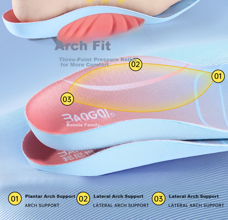 3AnGnI Shell TPU Arch Support Insoles Sports Shock Absorption Comfortable Resilient Antibacterial Men's and Women's Footwear Inserts 12
