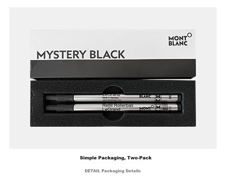 MONTBLANC Meisterstück 162 Signature Pen Black Ink Refill M Tip 2-Pack 128225 [Gift] 9