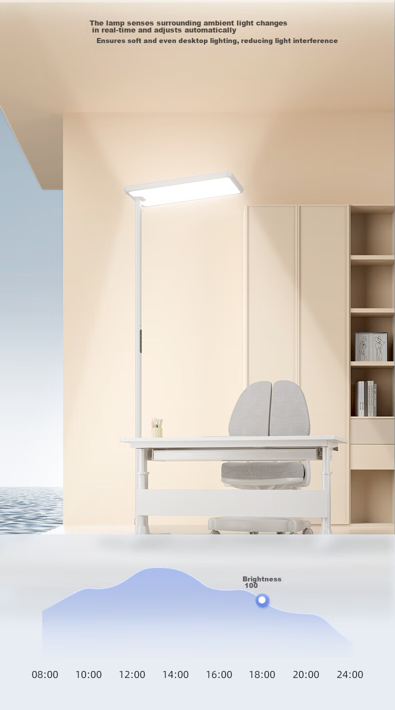 OSRAM Vertical Road Lamp Eye Protection Study Student Reading Floor Lamp Full Spectrum Smart Living Room Study Lamp 16