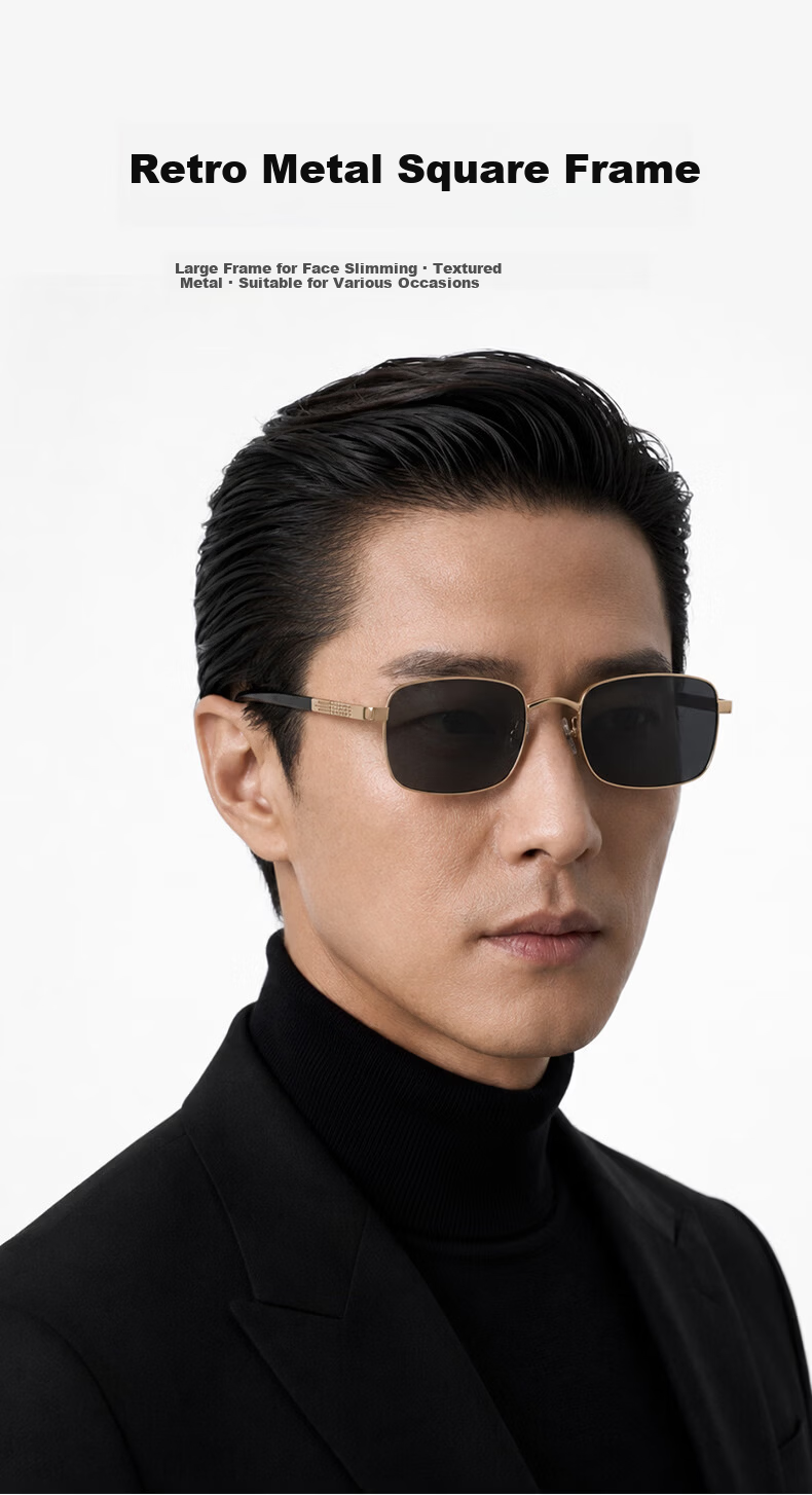 ROUPAI New Classic Aviator Sunglasses Titanium Temples Glass Lens Unisex Fashion Trendy Eyewear 1