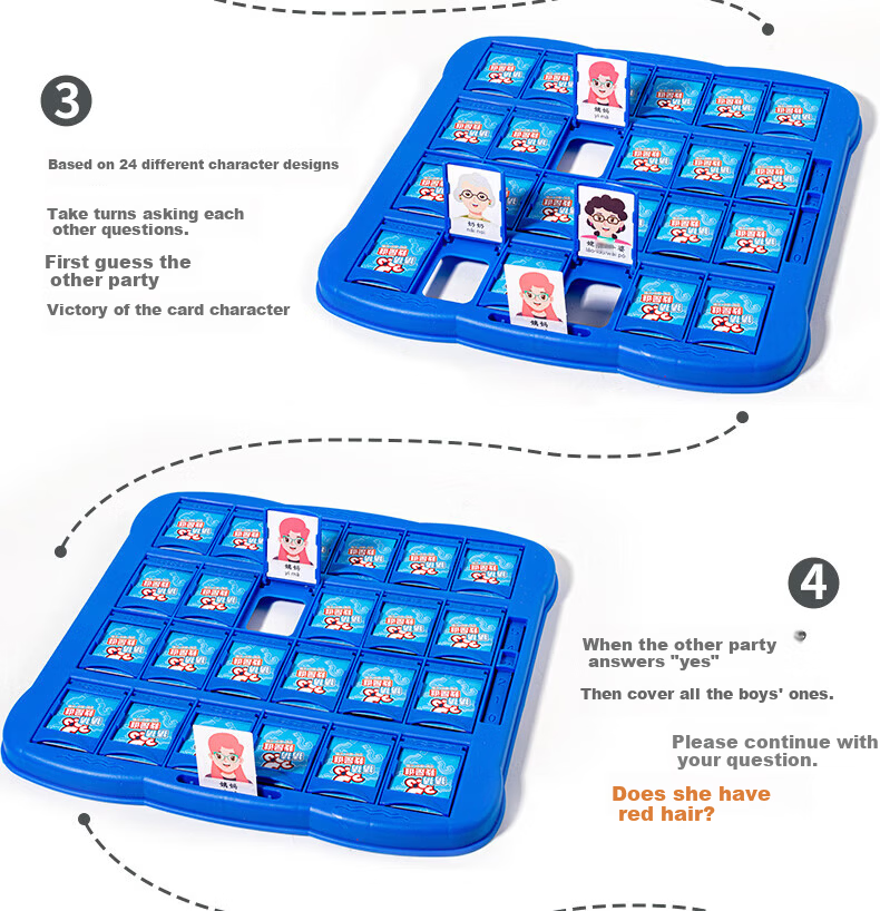 Kingston Guess Who Character Card Game Board Game Toy for Kids Ages 7-10-15 Children's Day Gift 5