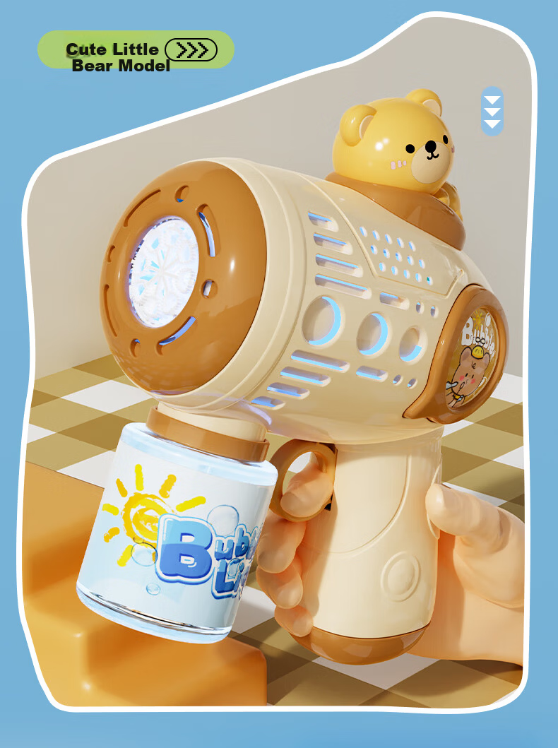 Mabao Twin Children's Day Birthday Bubble Machine Multi-Hole Bubble Gun Toy Fully Automatic Electric Leak-Proof for Boys and Girls 6