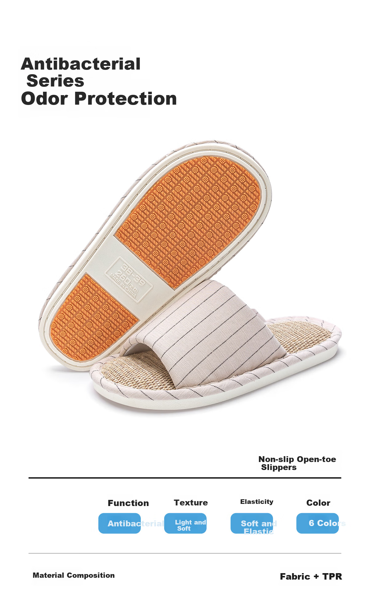 Soft Non-Slip Linen Slippers for Men Spring Summer Couples Indoor Home Antibacterial Deodorant Silent Floor Cotton Linen Slippers for Women 4