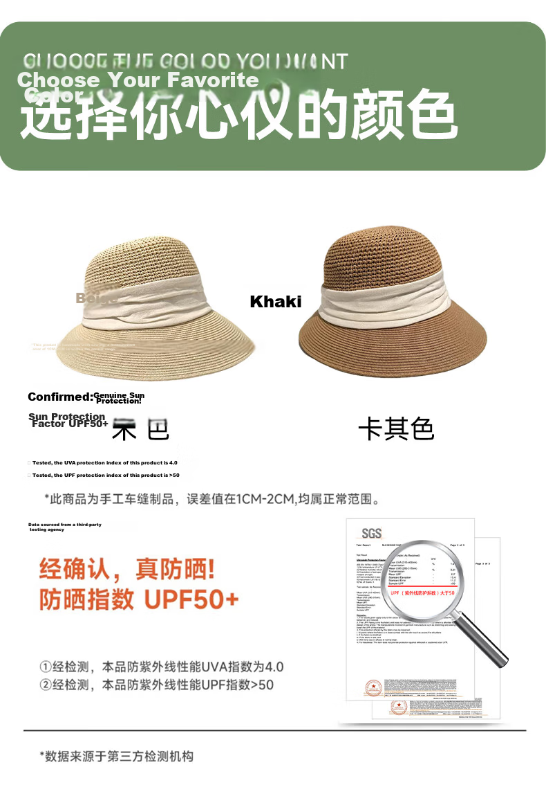 FitonTon Women's Summer Sun Protection Hat Outdoor UV Protection Breathable Travel Bucket Hat Face Shield Anti-Sunburn 11