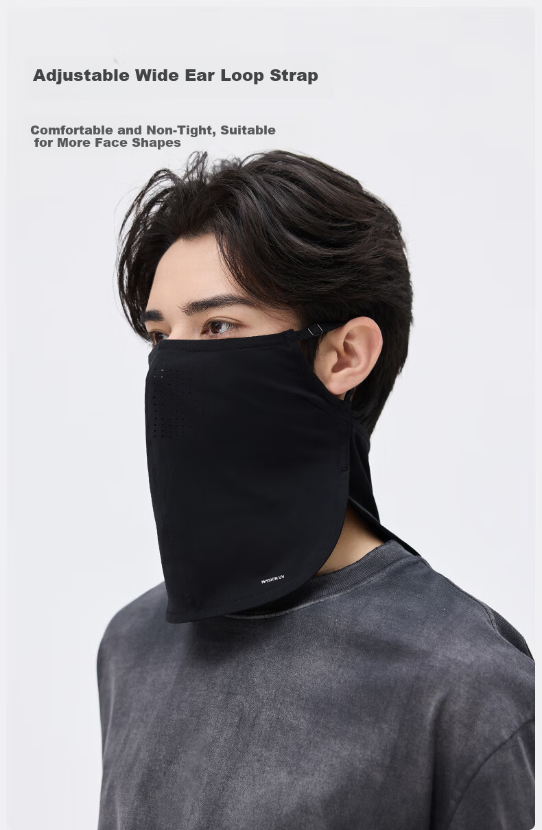 MISSION UV Ice Silk Sunscreen Face Mask Men's Cycling Mountaineering Summer UV Protection Sunshade Neck Guard Full Face Breathable Sunscreen Mask 8