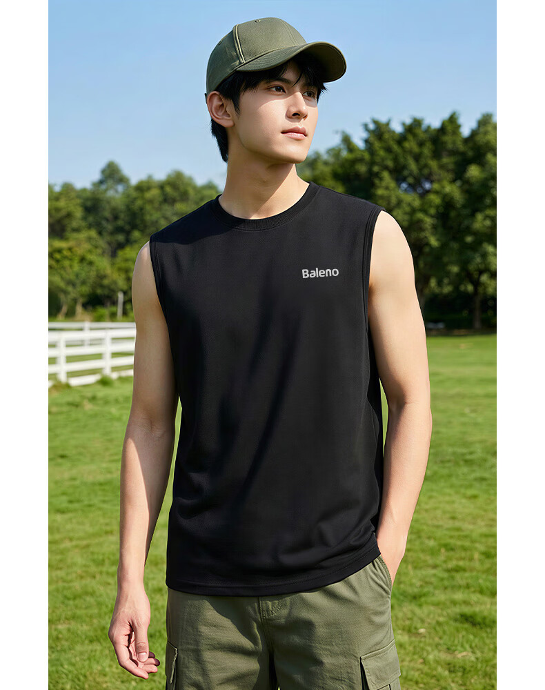 Baleno Men's Summer Antibacterial Cooling Breathable Loose Vest Casual Everyday Sleeveless Shirt 20
