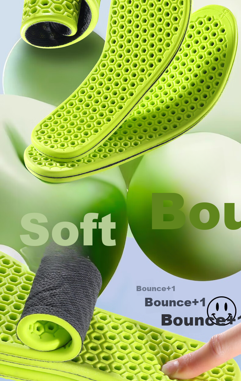 3AnGnI Men's Sports Insoles Sweat-Absorbing Odor-Resistant Breathable Antibacterial Soft Cushioned Insoles for Long Standing Comfort 6