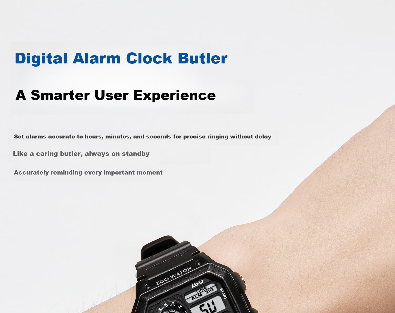 ZGO Men's Vintage Style Digital Watch Student Waterproof Small Square Sports Electronic Watch for High School and Middle School Students 19
