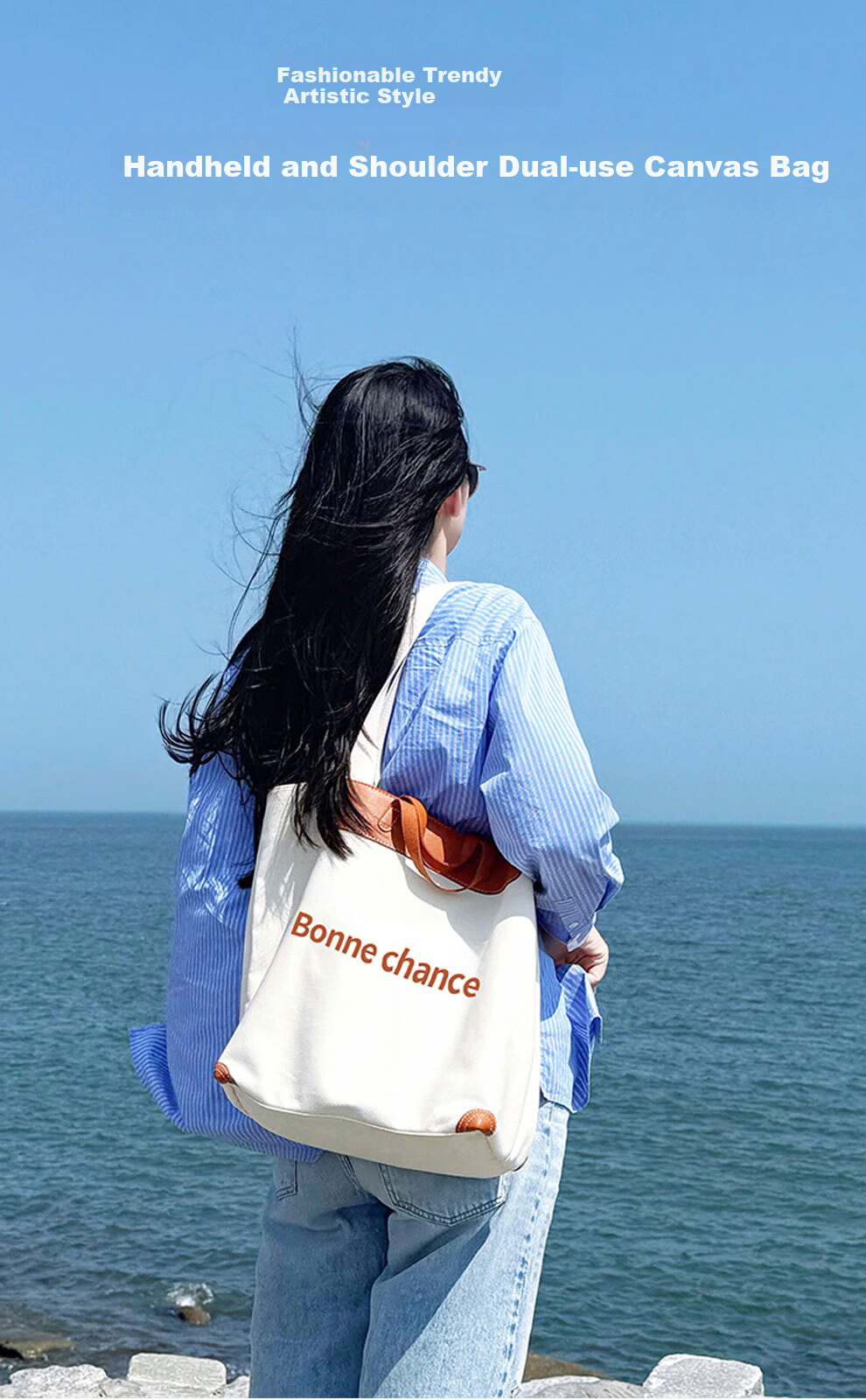 MEGA STONE Women's Bag 2026 New Large Capacity Commuter Handheld Canvas Casual Shoulder Bag Birthday Gift for Women 1
