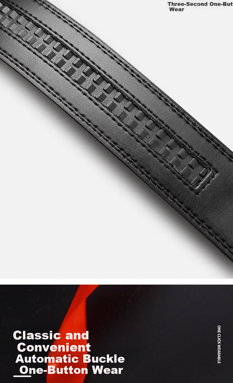 TUCANO Men's Genuine Leather Automatic Buckle Business Casual Belt Birthday Gift for Boyfriend Husband Dad Father 5
