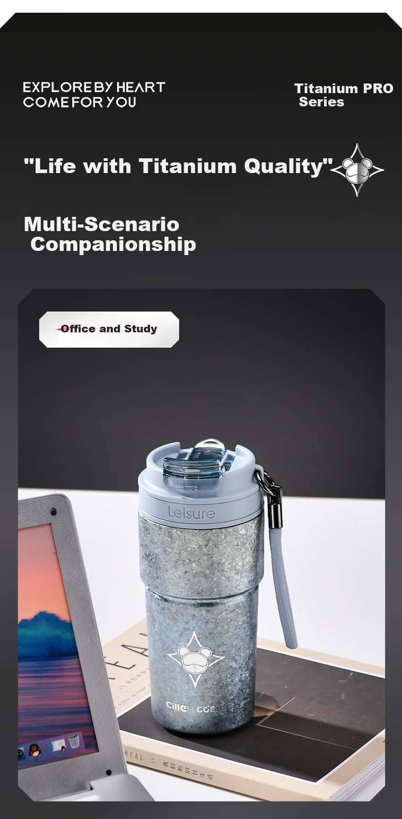 Cille Pure Titanium High-Value Coffee Cup Insulated Thermal Titanium Mug Office Water Cup Birthday Gift for Girlfriend 12