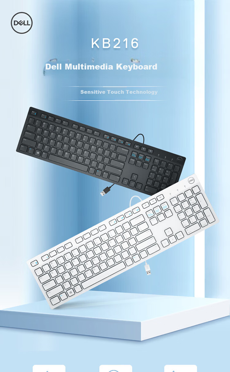 DELL KM3322W Wireless Keyboard and Mouse Combo Office Home Multimedia Set Black with 2.4G Receiver 1