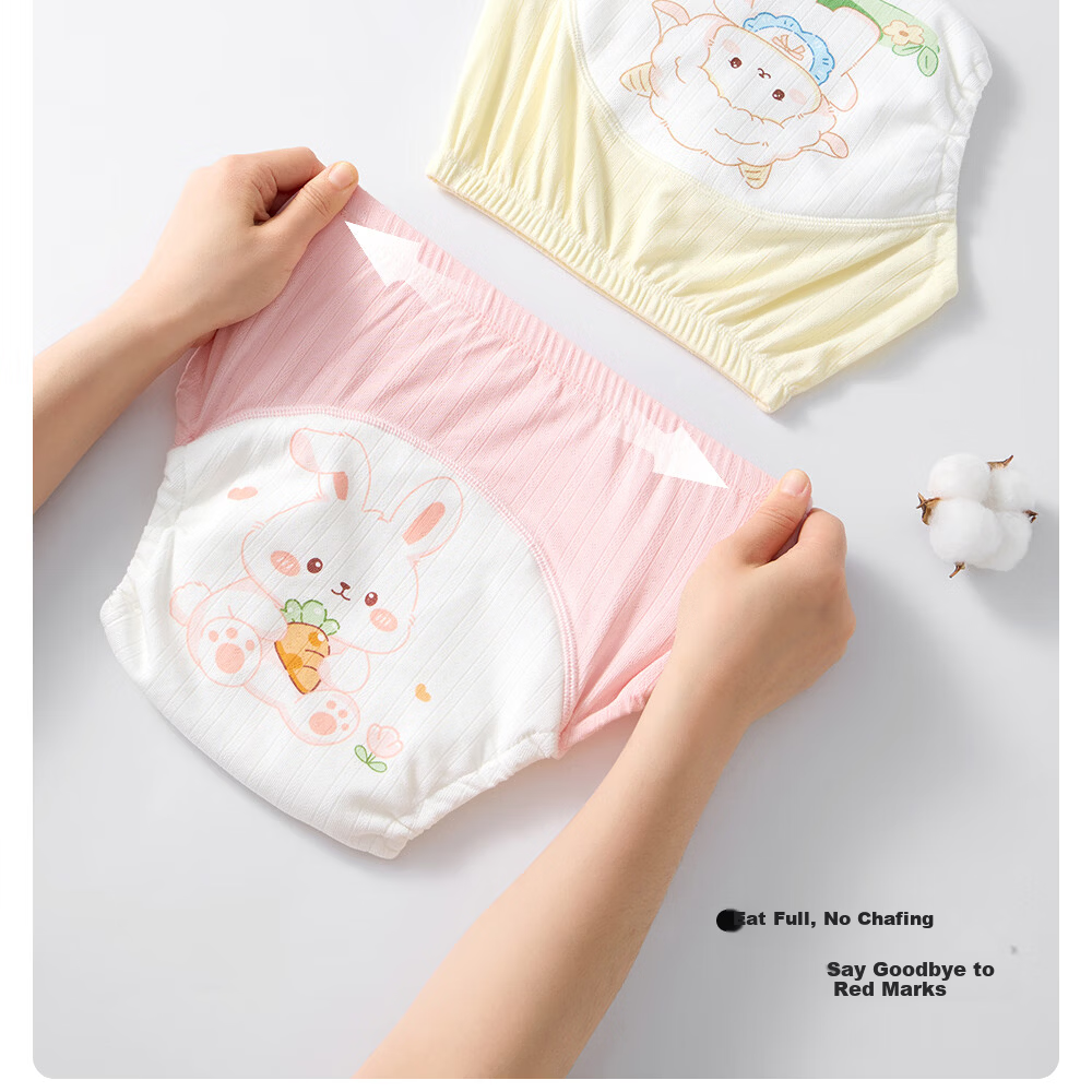Betis Potty Training Pants Baby Diaper Waterproof Washable Baby Toilet Training Pants Size 110 2-Pack Sweet Rabbit Little Lamb 32