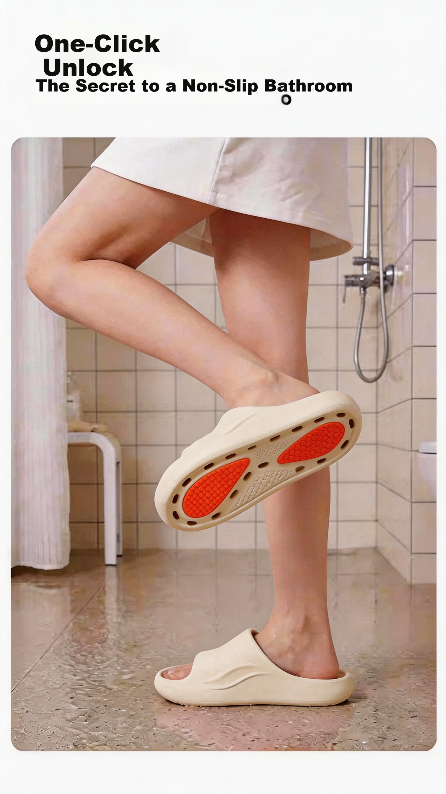 HIPANDA Bathroom Slippers Unisex EVA Non-Slip Hollow Quick-Dry Soft Sole Indoor Home Shower Breathable Swimming Sandals 5