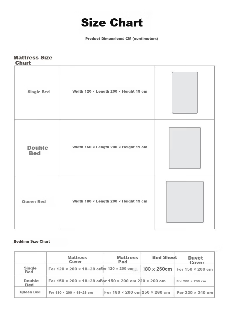 MUJI Cool Soft Mattress Cover Gray Double Bed 150×200×18-28cm Mattress Size 2
