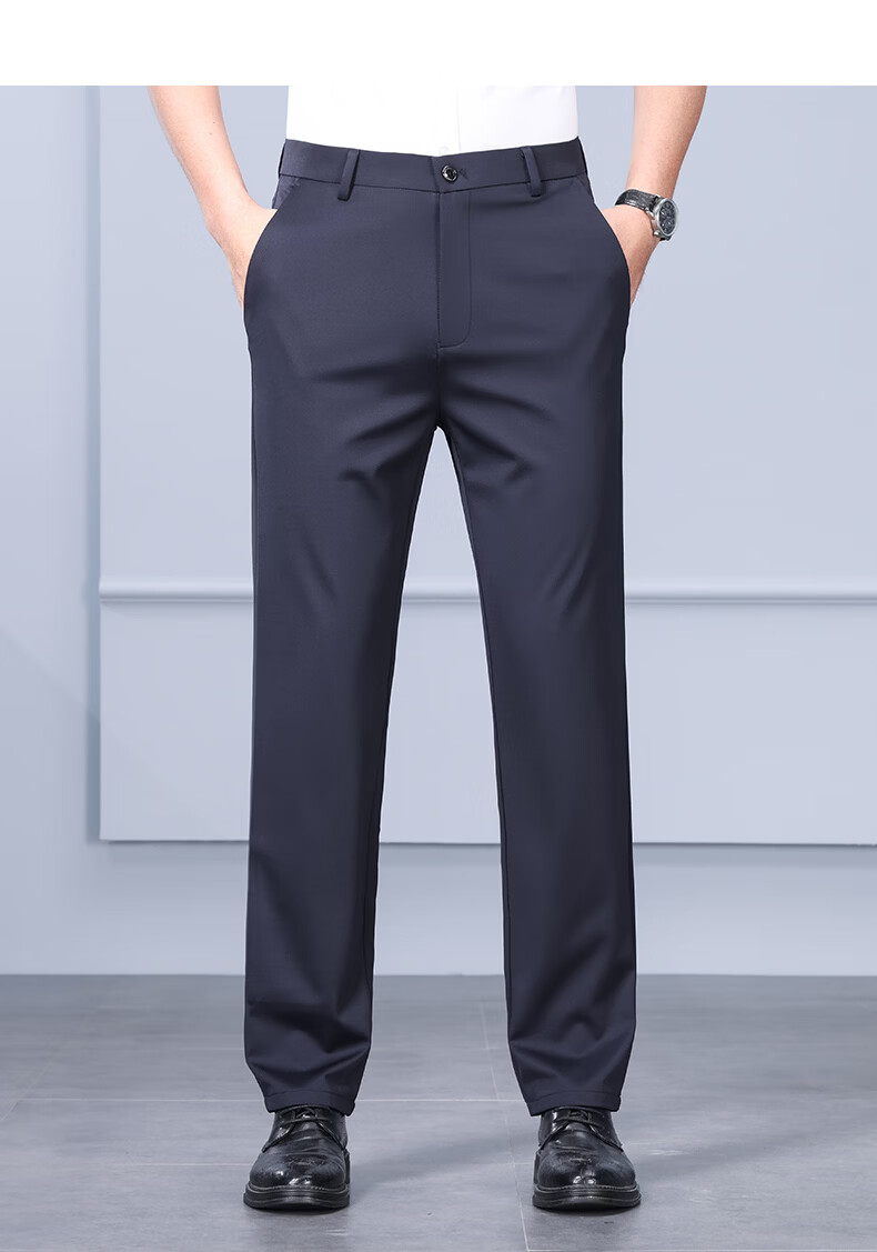 Shanshan [Light Luxury Mulberry Silk] Anti-Wrinkle Men's Dress Pants 2026 New High-End Business Straight-Leg Lightweight Casual Trousers 17