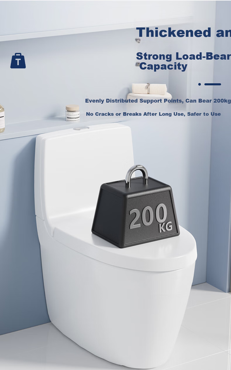 PENGLUCK PENGLUCK Toilet Seat V-Shaped Universal Thick Solid Cover Plate, PP Material, Household Anti-Break Toilet Ring, Slow-Close 3