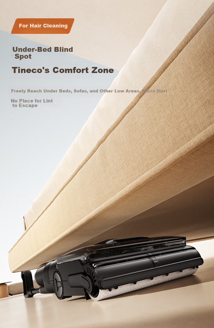 Tineco Geek Steam 2.0 Steam Mop and Vacuum Cleaner Robot with 380°C High-Temperature Steam Source and 28KPa Suction, Anti-Tangle Hair, Floor Cleaning and Mopping All-in-One 17