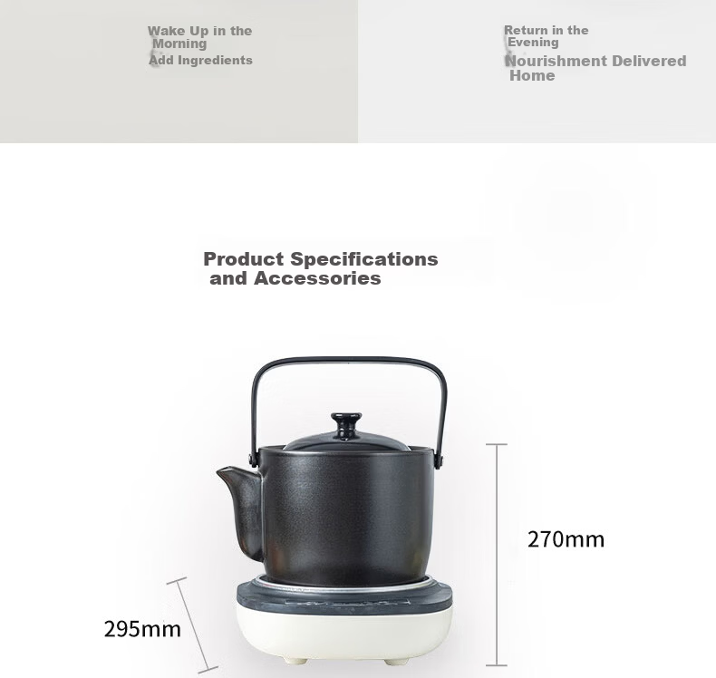 SANYUAN 3L Direct-Pour Intelligent Herbal Medicine Cooker Automatic Ceramic Herbal Decoction Pot YH30-A1 Large Capacity Split-Type Health Pot for Home Use 15