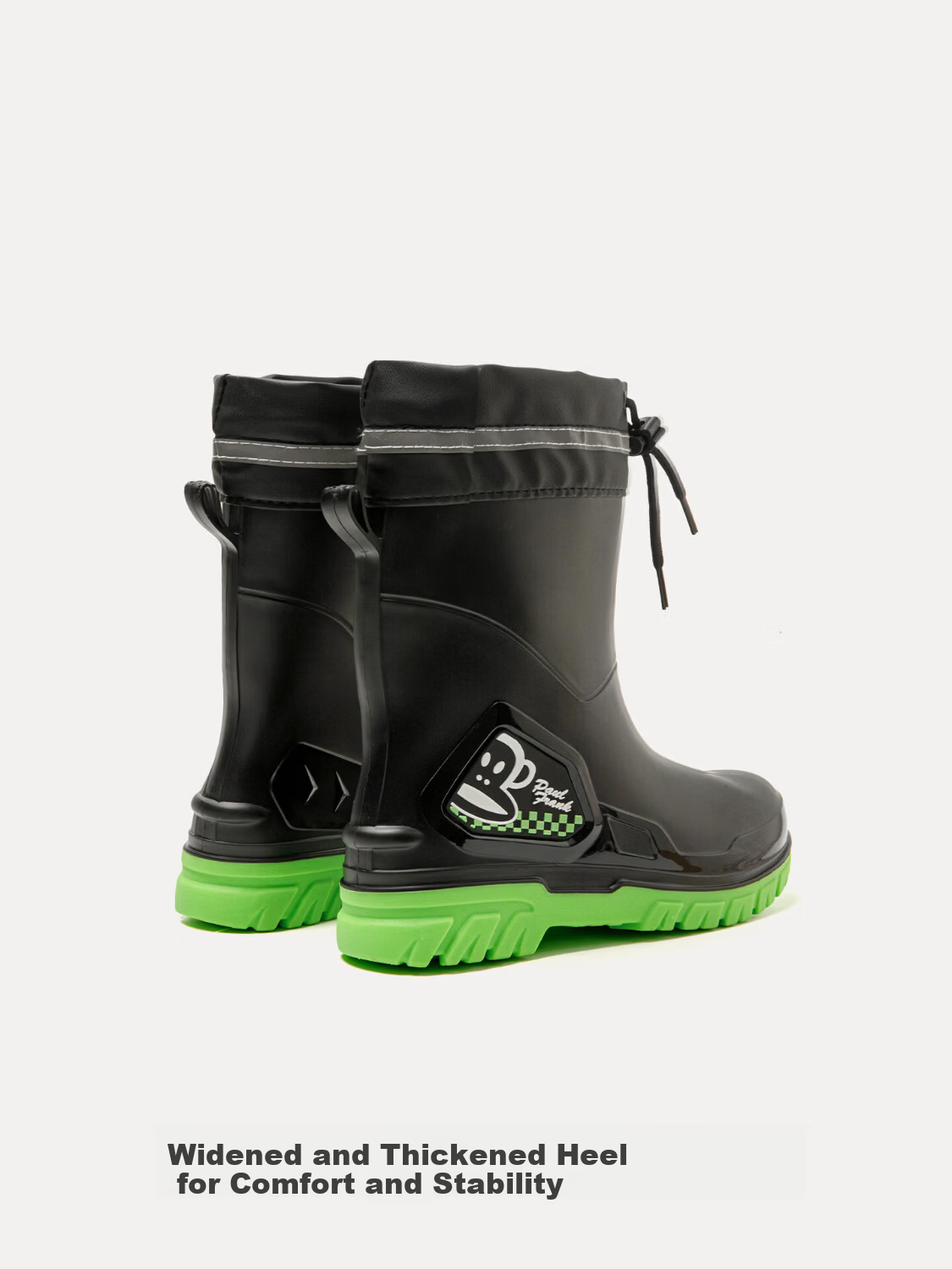 Paul Frank Men's Waterproof Rain Boots Green Drawstring Size 40 3