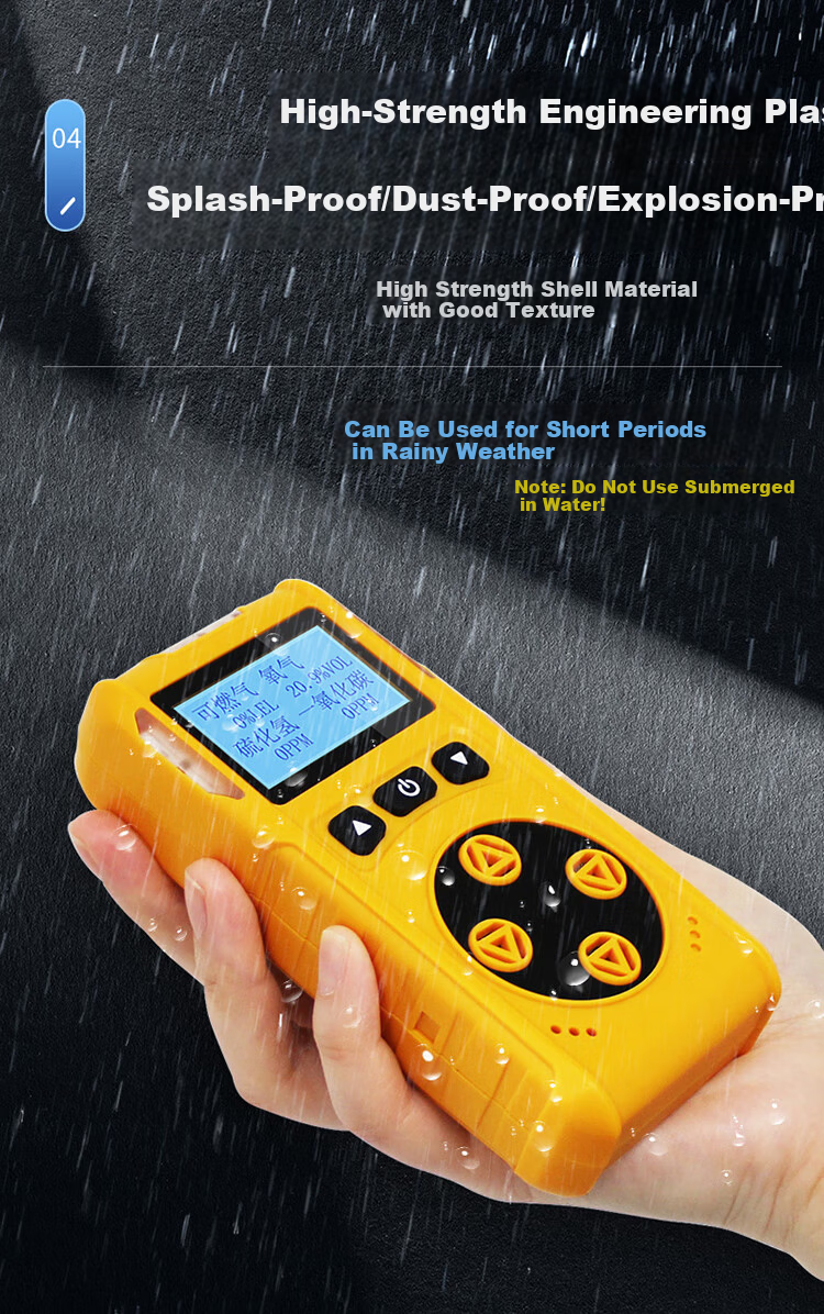 EDKORS 4-in-1 Gas Detector Combustible Oxygen Carbon Monoxide Hydrogen Sulfide Toxic Hazardous Alarm for Confined Spaces 9