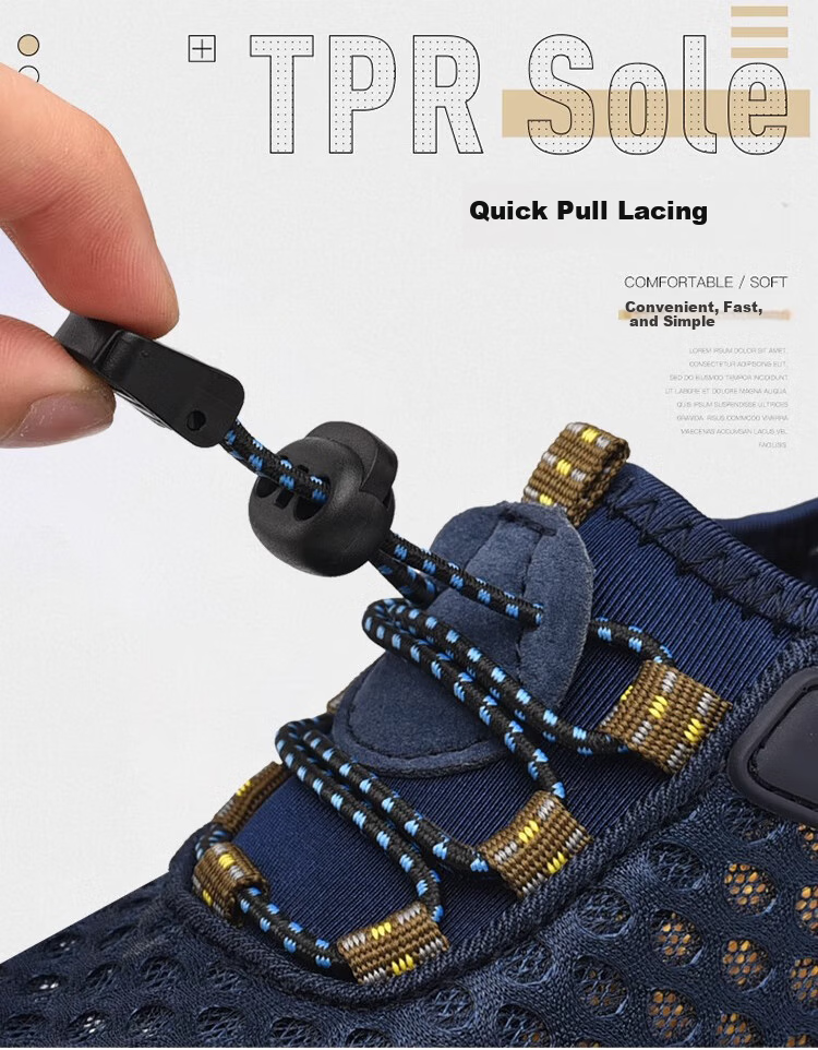 FOOTOPPO Men's Mesh Outdoor Water Shoes Hollow Mesh Sandals Summer Fishing Non-Slip Wear-Resistant Casual Sports Sandals 9