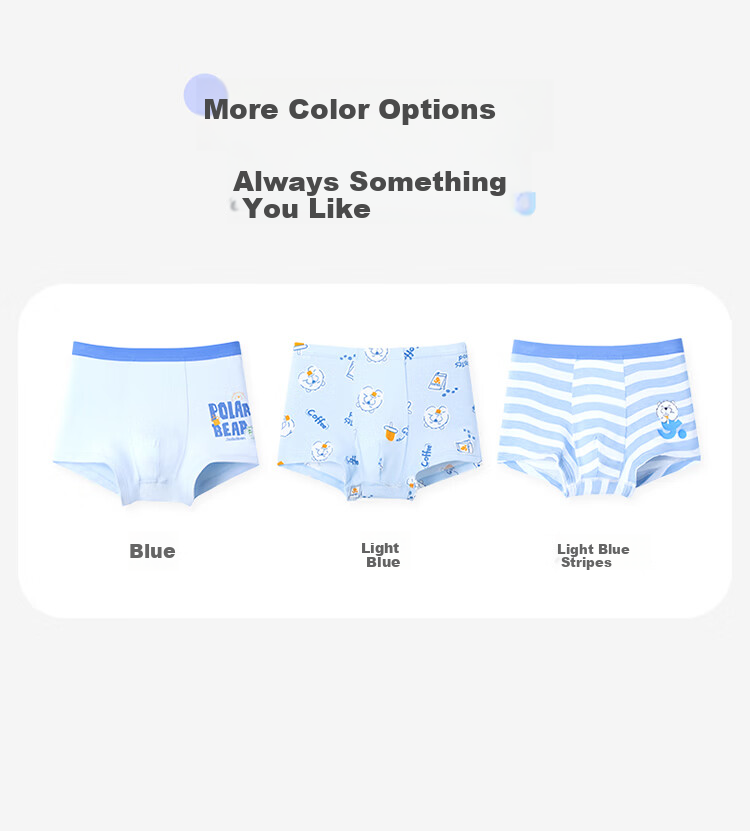 Jiusuiban Boys' Underwear 7A Antibacterial Double-Layer Silk Gusset Boxer Briefs Breathable Student Shorts 11