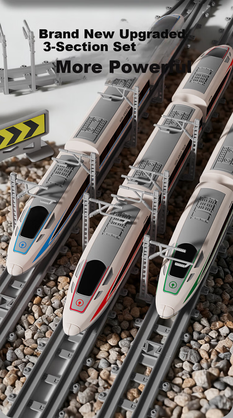 Jihao Children's Train Toy Boys Fuxing Model Train DIY Track Set Ages 3-6-12 Birthday Gift 7